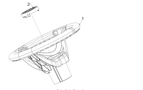 Steering Wheel Diagram and Parts List for ZTS1-50KH (17ARGBYLA10)(2023) Cub Cadet Lawn Tractor